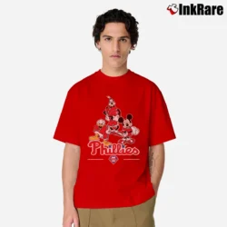 Men’s Philadelphia Phillies Mickey Donald Goofy Fan Classic T-Shirt in red | Soft, Breathable Everyday Wear