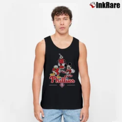 Men’s Philadelphia Phillies Mickey Donald Goofy Fan Tank Top in black | Breathable, Active-Friendly Design