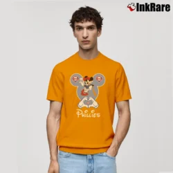 Men’s Philadelphia Phillies Mickey Mouse Baseball Fan Classic T-Shirt in orange | Soft, Breathable Everyday Wear