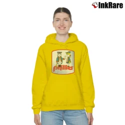 Women’s Philadelphia Phillies Phil And Phyllis Throwback Cozy Hoodie in yellow | Warm, Structured, Stylish
