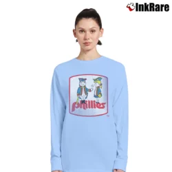 Women’s Philadelphia Phillies Phil And Phyllis Throwback Long-Sleeve Top in light blue | Sleek, Versatile, All-Season
