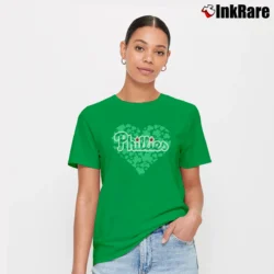Women’s Philadelphia Phillies St Patricks Day Signature T-Shirt in irish green | Soft, Flattering Fit