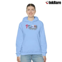 Women’s Philadelphia Sports Teams Phillies Eagles 76ers Flyers Cozy Hoodie in light blue | Warm, Structured, Stylish