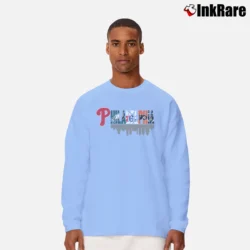 Men’s Philadelphia Sports Teams Phillies Eagles 76ers Flyers Long-Sleeve Shirt in light blue | Sleek, Lightweight, Year-Round Wear