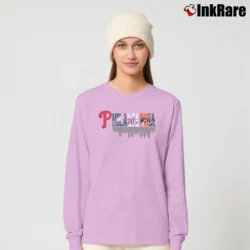 Women’s Philadelphia Sports Teams Phillies Eagles 76ers Flyers Long-Sleeve Top in light pink | Sleek, Versatile, All-Season