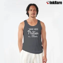 Men’s Phillies Baseball Whiz Kids Throwback Tank Top in charcoal | Breathable, Active-Friendly Design