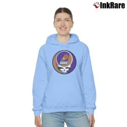 Women’s Phoenix Suns Grateful Dead Steal Your Face Basketball Cozy Hoodie in light blue | Warm, Structured, Stylish