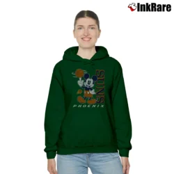 Women’s Phoenix Suns Mickey Mouse Basketball Squad Cozy Hoodie in forest green | Warm, Structured, Stylish