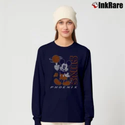 Women’s Phoenix Suns Mickey Mouse Basketball Squad Long-Sleeve Top in navy | Sleek, Versatile, All-Season