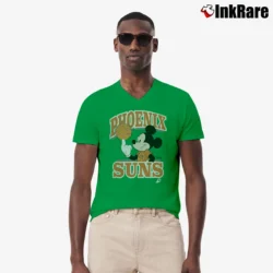 Men’s Phoenix Suns Mickey Mouse Team Spirit V-Neck Tee in irish green | Sharp, Breathable, Everyday Staple