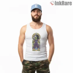 Piccolo Namekian Guardian Temple Icon Shirt on white tank top for men graphic tee