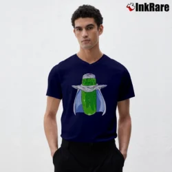 Men’s Piccolo Parody Pickle - o Funny Dragon Ball V-Neck Tee in navy | Sharp, Breathable, Everyday Staple