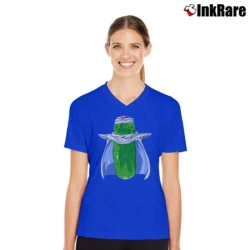 Women’s Piccolo Parody Pickle - o Funny Dragon Ball V-Neck Tee in royal blue | Chic Neckline, Soft Texture