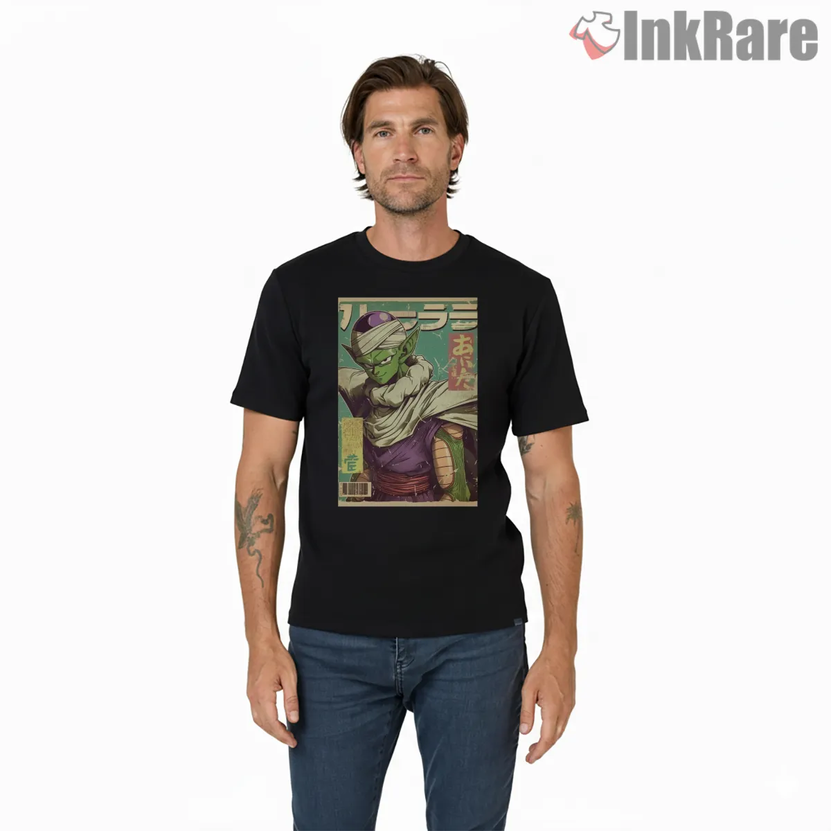 Piccolo Vintage Magazine Cover Retro Art Short Sleeve Black Piccolo Vintage Magazine Cover Retro Art Shirt on black short sleeve shirt for men graphic tee