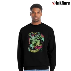 Men’s Pierce The Veil California Crewneck Sweatshirt in black | Cozy Fabric, Clean Style