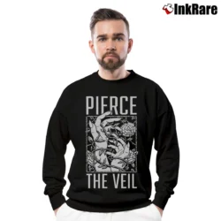 Men’s Pierce The Veil Crewneck Sweatshirt in black | Cozy Fabric, Clean Style
