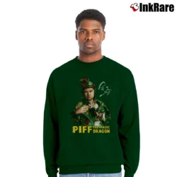 Men’s Piff The Magic Dragon Tour 2019 Gift Crewneck Sweatshirt in forest green | Cozy Fabric, Clean Style