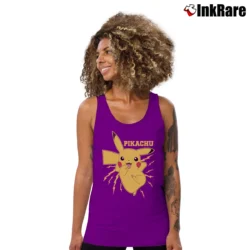 Women’s Pikachu Bolt Pokemon Graphic Tank Top in purple | Lightweight, Movement-Friendly
