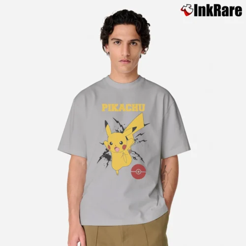 Pikachu Bolt Pokemon Men’s Classic Tee in sport grey – Premium Comfort Men’s Pikachu Bolt Pokemon Classic T-Shirt in sport grey | Soft, Breathable Everyday Wear