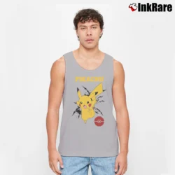 Men’s Pikachu Bolt Pokemon Tank Top in sport grey | Breathable, Active-Friendly Design