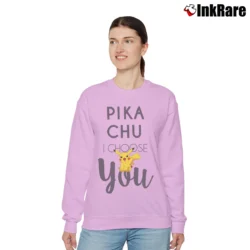 Women’s Pikachu I Choose You Pokemon Relaxed Sweatshirt in light pink | Soft, Laid-Back Vibe