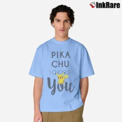 Men’s Pikachu I Choose You Pokemon Classic T-Shirt in light blue | Soft, Breathable Everyday Wear