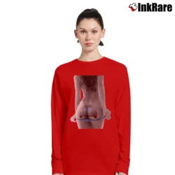 Women’s Pin Up Vw Beetle Bus Samba Graphic Long-Sleeve Top in red | Sleek, Versatile, All-Season