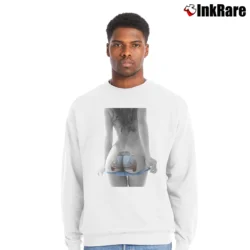 Men’s Pin Up Vw Beetle Bus Samba Graphic Crewneck Sweatshirt in white | Cozy Fabric, Clean Style