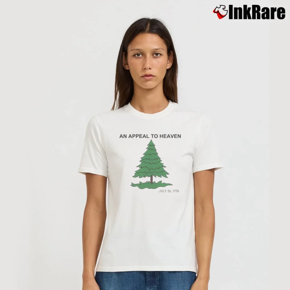 Women’s Pine Tree Appeal To Heaven Historical Flag Signature T-Shirt in white | Soft, Flattering Fit