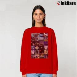 Women’s Pink Floyd Album Covers Relaxed Sweatshirt in red | Soft, Laid-Back Vibe
