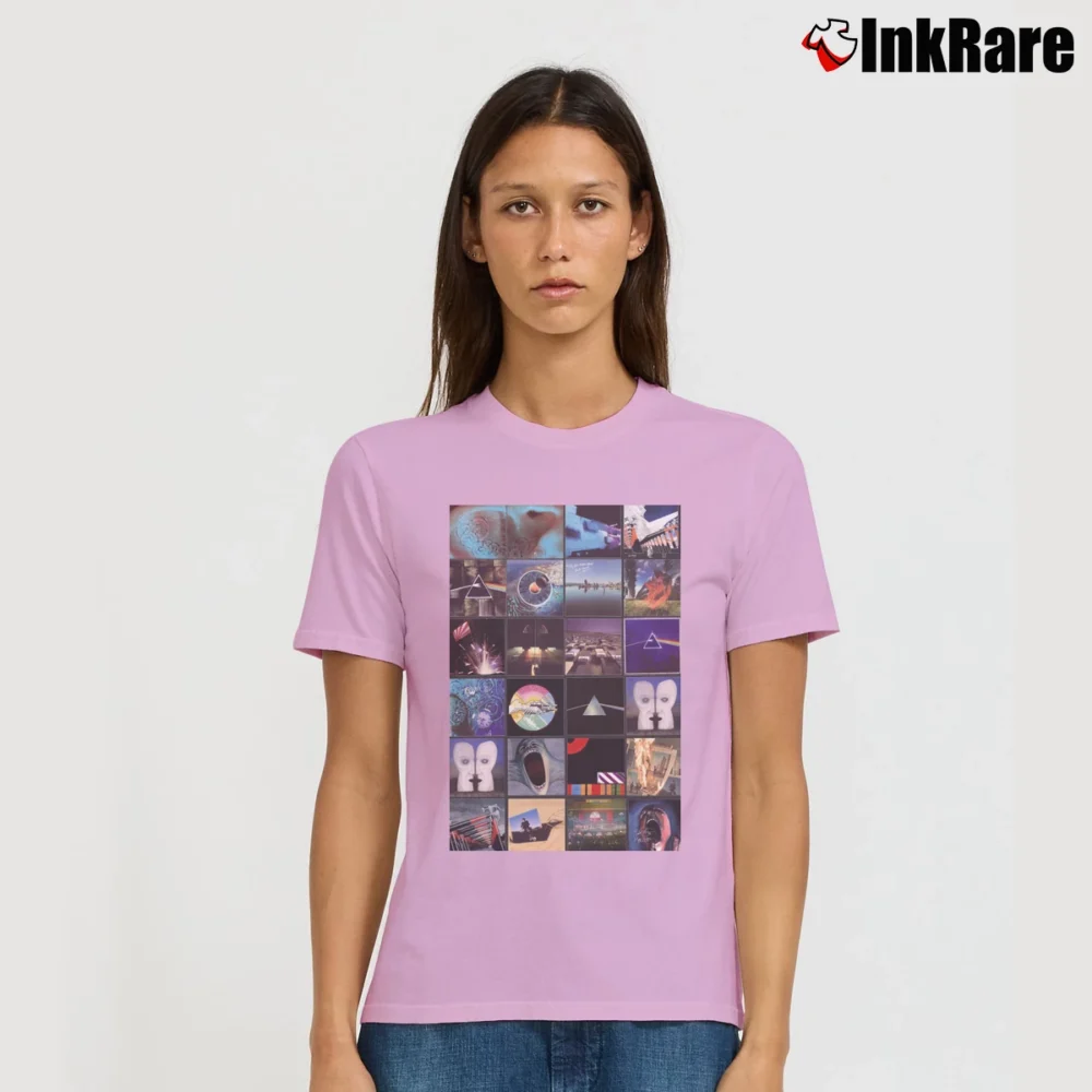 Women’s Pink Floyd Album Covers Signature T-Shirt in light pink | Soft, Flattering Fit