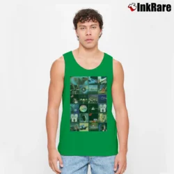 Men’s Pink Floyd Album Covers Tank Top in irish green | Breathable, Active-Friendly Design