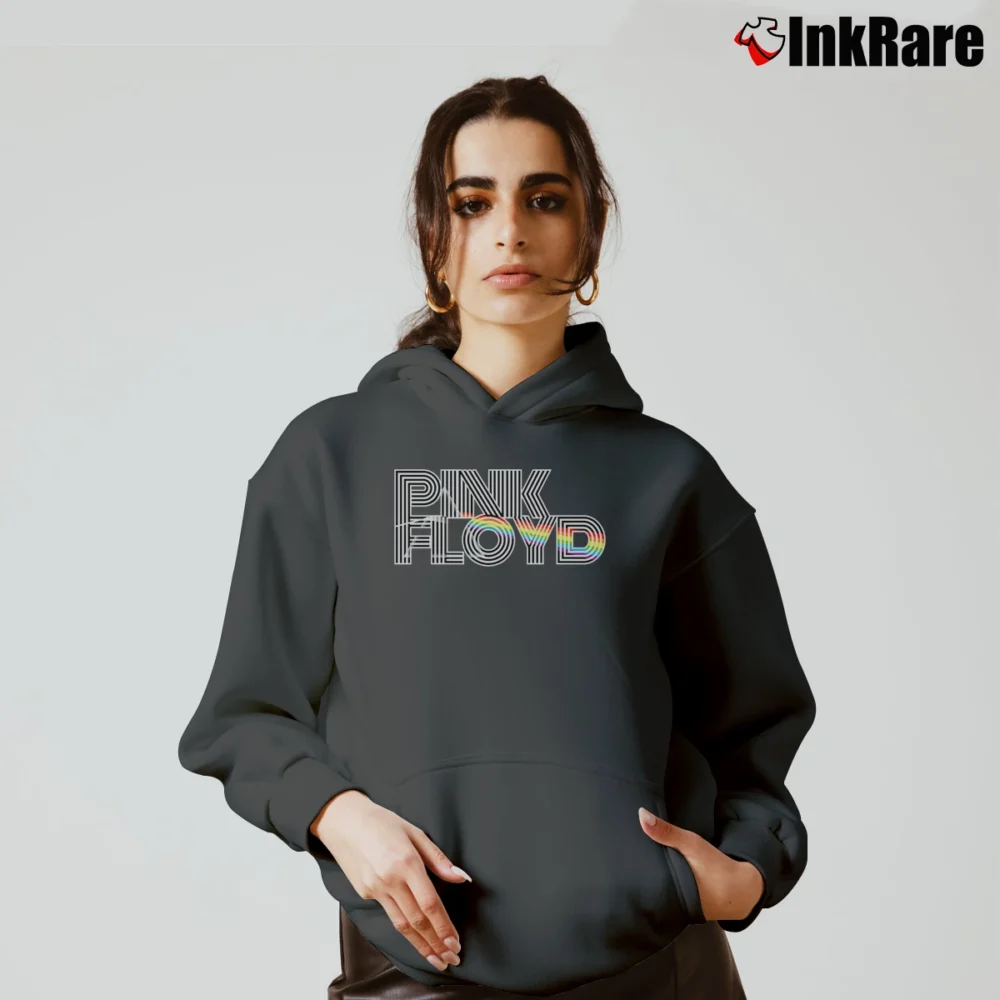 Women’s Pink Floyd Dark Side Of The Moon Cozy Hoodie in charcoal | Warm, Structured, Stylish