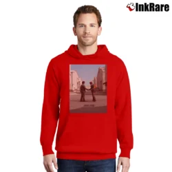 Men’s Pink Floyd Wish You Were Here Pullover Hoodie in red | Cozy, Durable, Modern Fit