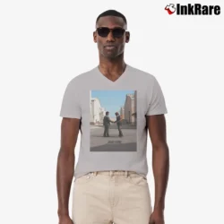 Men’s Pink Floyd Wish You Were Here V-Neck Tee in sport grey | Sharp, Breathable, Everyday Staple