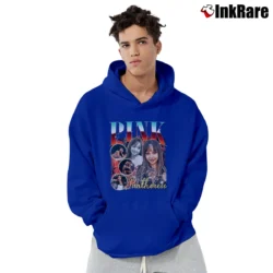 Men’s Pink Pantheress Bootleg Vintage Pullover Hoodie in royal blue | Cozy, Durable, Modern Fit