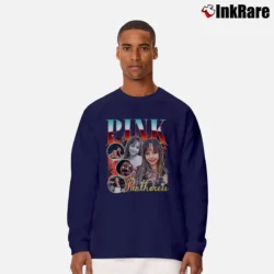 Men’s Pink Pantheress Bootleg Vintage Long-Sleeve Shirt in navy | Sleek, Lightweight, Year-Round Wear