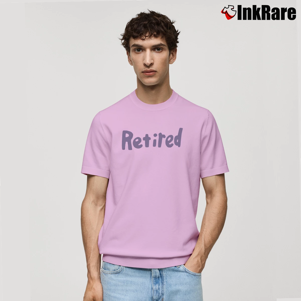 Men’s Pink Retired Sakamoto Days Classic T-Shirt in light pink | Soft, Breathable Everyday Wear