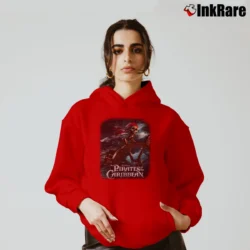 Women’s Pirates Of The Caribbean Walt Disney Movie Skeleton Cozy Hoodie in red | Warm, Structured, Stylish