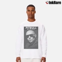 Men’s Pitbull Mr Worldwide Long-Sleeve Shirt in white | Sleek, Lightweight, Year-Round Wear