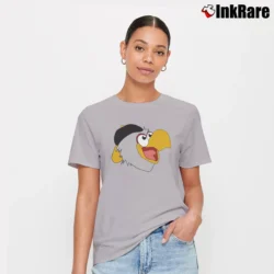 Women’s Pittsburgh Parrot Baseball Mascot Funny Signature T-Shirt in sport grey | Soft, Flattering Fit