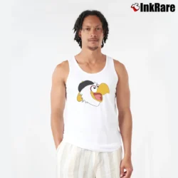 Men’s Pittsburgh Parrot Baseball Mascot Funny Tank Top in white | Breathable, Active-Friendly Design