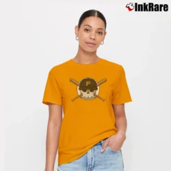 Women’s Pittsburgh Pirates Jolly Roger Signature T-Shirt in orange | Soft, Flattering Fit