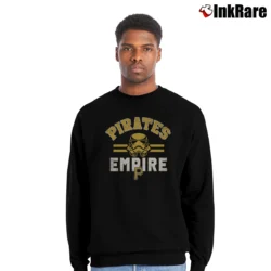 Men’s Pittsburgh Pirates MLB Star Wars Empire Crossover Crewneck Sweatshirt in black | Cozy Fabric, Clean Style