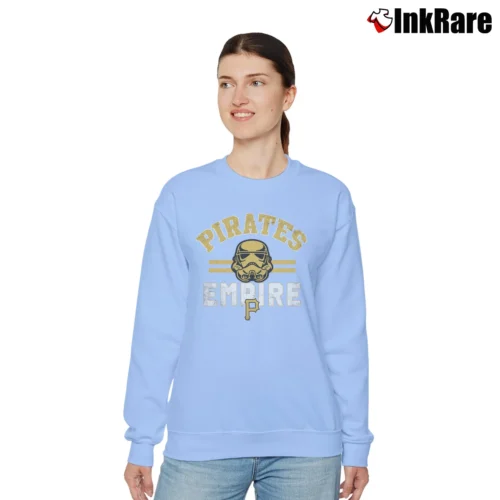 Pittsburgh Pirates MLB Star Wars Empire Crossover Women’s Relaxed Sweatshirt in light blue – Cozy Casual Women’s Pittsburgh Pirates MLB Star Wars Empire Crossover Relaxed Sweatshirt in light blue | Soft, Laid-Back Vibe
