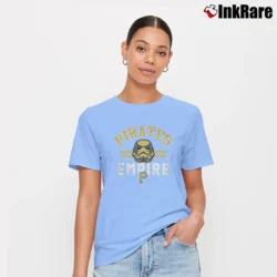 Women’s Pittsburgh Pirates MLB Star Wars Empire Crossover Signature T-Shirt in light blue | Soft, Flattering Fit