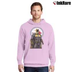 Men’s Pittsburgh Steelers Batman NFL Superhero Pullover Hoodie in light pink | Cozy, Durable, Modern Fit
