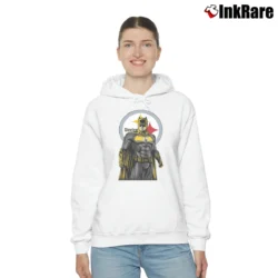 Women’s Pittsburgh Steelers Batman NFL Superhero Cozy Hoodie in white | Warm, Structured, Stylish