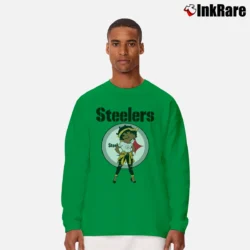 Men’s Pittsburgh Steelers Betty Boop Brown Skin NFL Long-Sleeve Shirt in irish green | Sleek, Lightweight, Year-Round Wear
