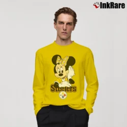 Men’s Pittsburgh Steelers Football Mimi Mouse Walt Disney Long-Sleeve Shirt in yellow | Sleek, Lightweight, Year-Round Wear